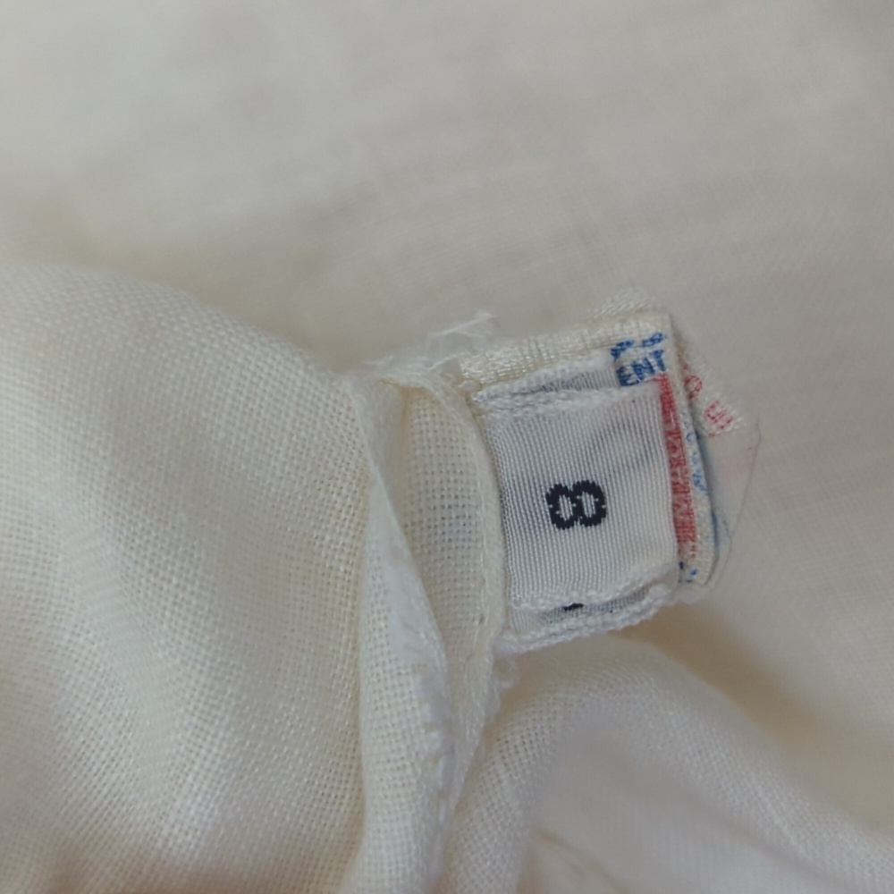 Vintage Pleated Button Down Top Ivory S/M preppy retro Business casual bohemian - Picture 6 of 9